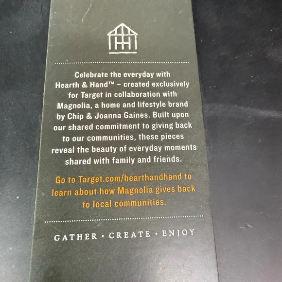 Hearth & Hand Black and Gold Metal Note Roll. NWT - Picture 14 of 16